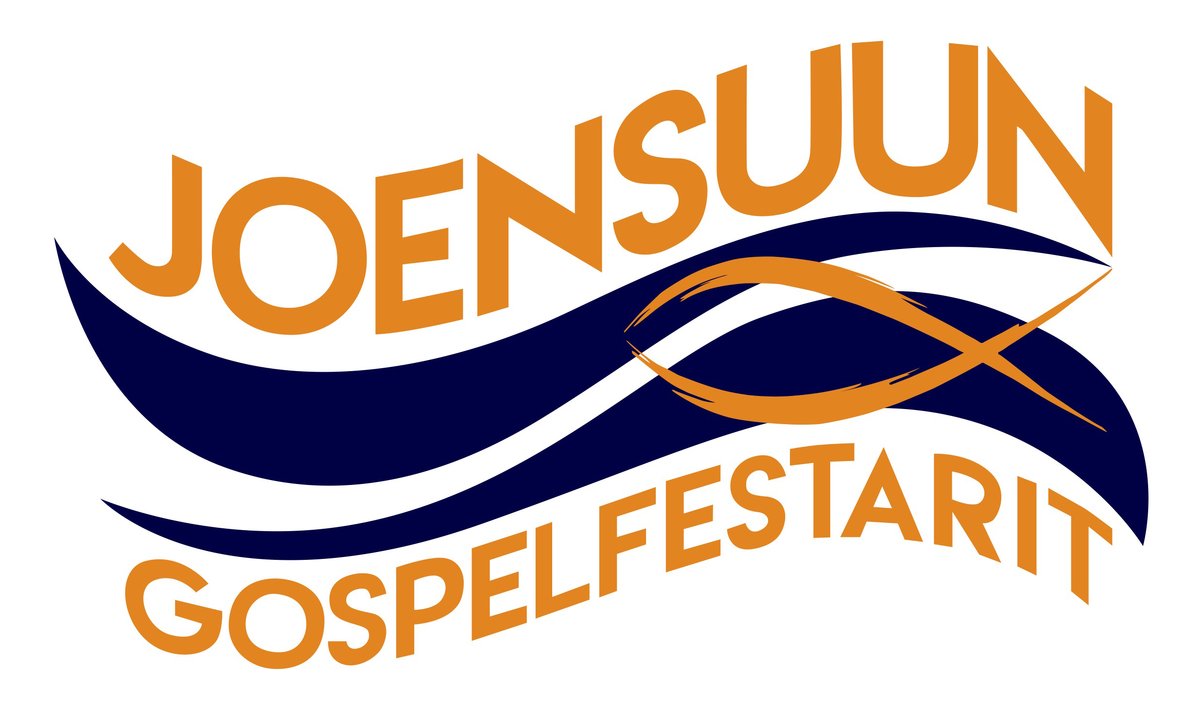 Logo, jossa teksti Joensuun Gospelfestarit.