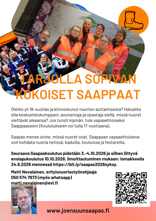 Saapaskoulutus syksyllä 2026